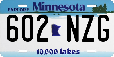 MN license plate 602NZG