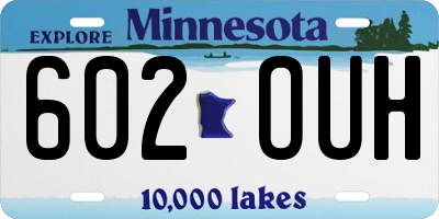 MN license plate 602OUH