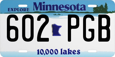 MN license plate 602PGB