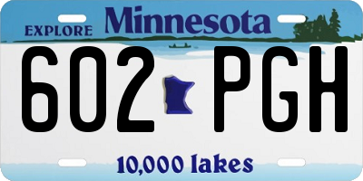 MN license plate 602PGH