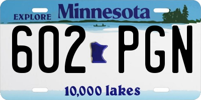 MN license plate 602PGN