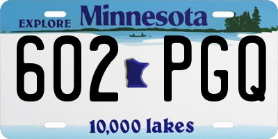 MN license plate 602PGQ