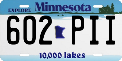 MN license plate 602PII