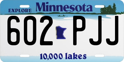 MN license plate 602PJJ