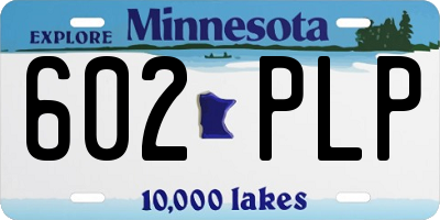 MN license plate 602PLP