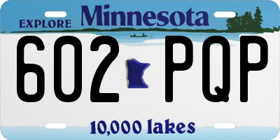 MN license plate 602PQP