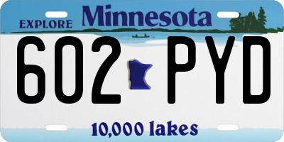 MN license plate 602PYD