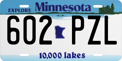 MN license plate 602PZL