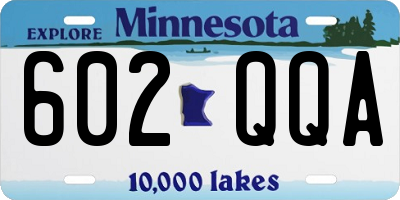 MN license plate 602QQA