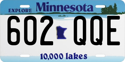 MN license plate 602QQE
