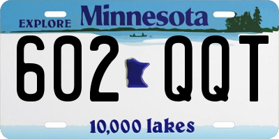 MN license plate 602QQT