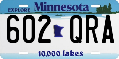 MN license plate 602QRA