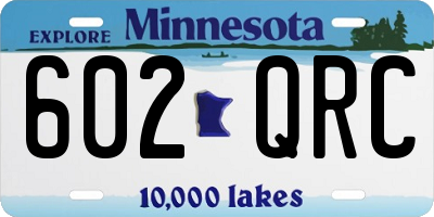 MN license plate 602QRC