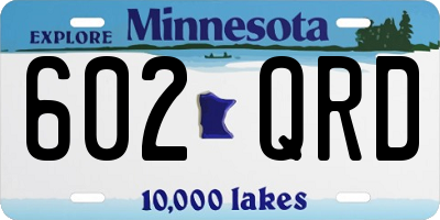MN license plate 602QRD