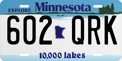 MN license plate 602QRK