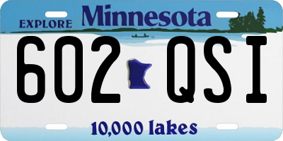 MN license plate 602QSI