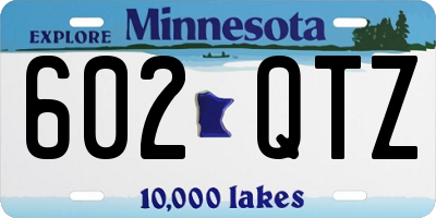 MN license plate 602QTZ
