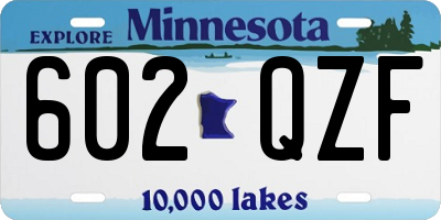 MN license plate 602QZF