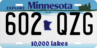 MN license plate 602QZG