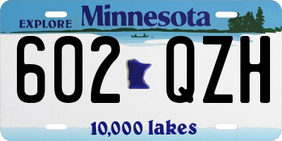 MN license plate 602QZH