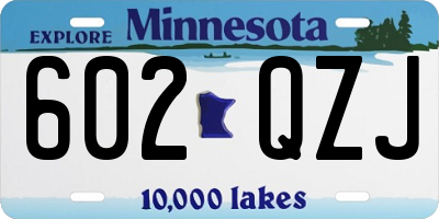 MN license plate 602QZJ