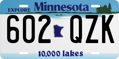 MN license plate 602QZK