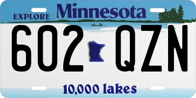 MN license plate 602QZN
