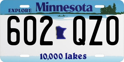 MN license plate 602QZO