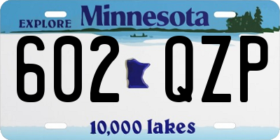 MN license plate 602QZP