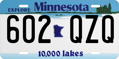 MN license plate 602QZQ