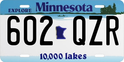 MN license plate 602QZR