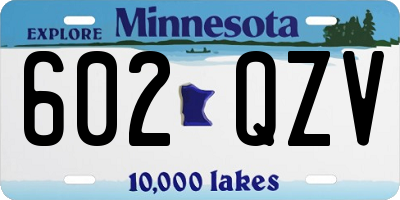 MN license plate 602QZV