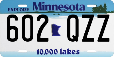MN license plate 602QZZ