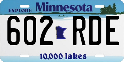 MN license plate 602RDE