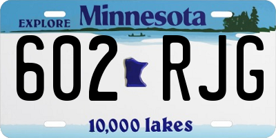 MN license plate 602RJG