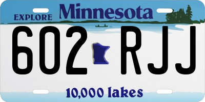 MN license plate 602RJJ