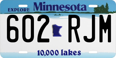 MN license plate 602RJM