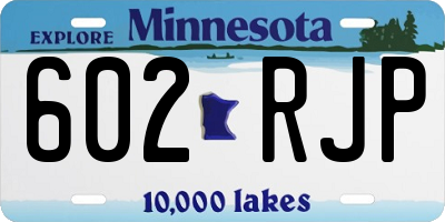 MN license plate 602RJP