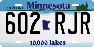MN license plate 602RJR