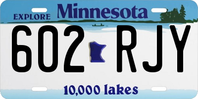 MN license plate 602RJY