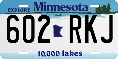 MN license plate 602RKJ