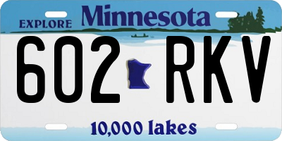 MN license plate 602RKV