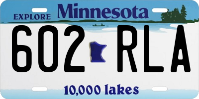 MN license plate 602RLA