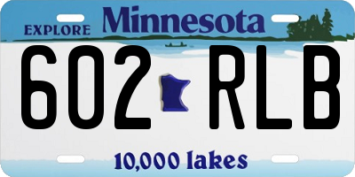MN license plate 602RLB