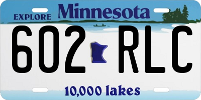 MN license plate 602RLC