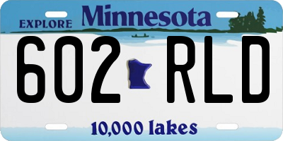 MN license plate 602RLD