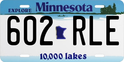 MN license plate 602RLE