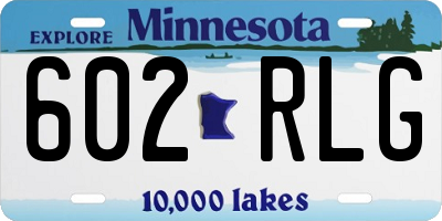 MN license plate 602RLG