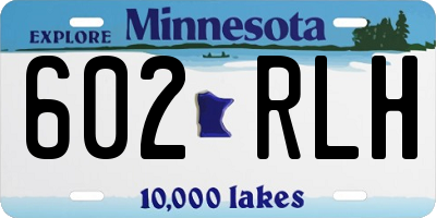 MN license plate 602RLH