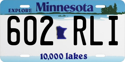 MN license plate 602RLI